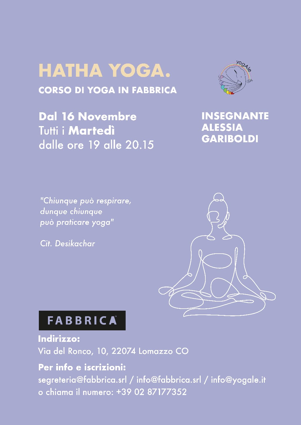 Corso Hatha Yoga in Fabbrica